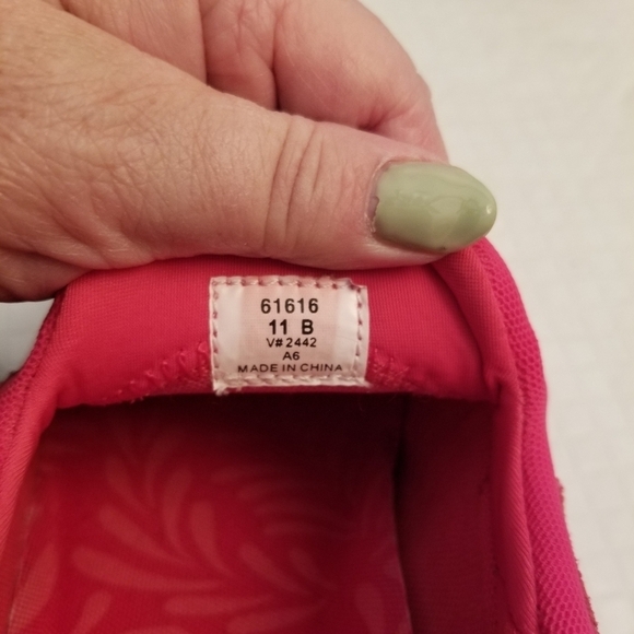 Women's Lands End Sneakers Size 11B 61616 Red Slip On - Picture 4 of 5